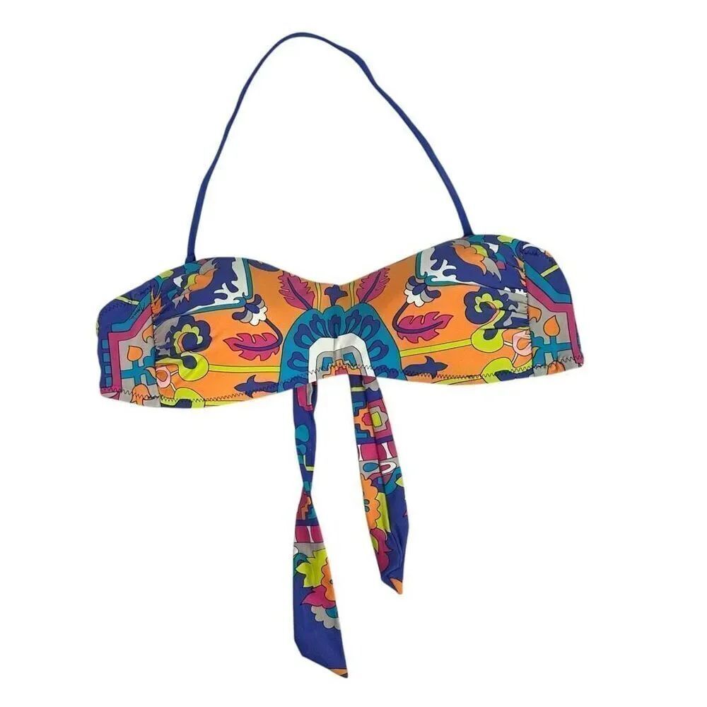 Trina Turk Tapestry Bandeau Bikini Top size 6